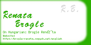 renata brogle business card